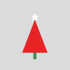 Minimalist Christmas Tree Icon, Modern Holiday Graphic