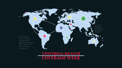 Fototapeta premium Universal Health Coverage Week, Healthcare Access, Medical Support, Global Health Awareness