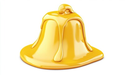 Golden honey or caramel topping dripping delicious food dessert ingredient