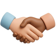 Illustration of Diverse Hands Shaking to Symbolize Unity and Collaboration with Soft Gradient Background