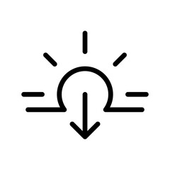 Sunset Vibrant Icon Set, Collection of Colorful, Minimal, and Modern Sunset Illustrations for Creative Projects