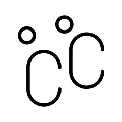 Two Celsius Degrees Clean Icon Set, Collection of Minimal and Modern Temperature Icons for Apps and Design Projects