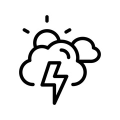 Thunderstorm Day Dynamic Icon Set, Collection of Modern and Minimal Weather Icons for Apps and Design Projects