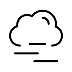 Foggy Cloud Soft Icon Set, Collection of Minimal and Modern Weather Icons for Apps and Design Projects