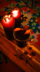 Mulled wine on glasss