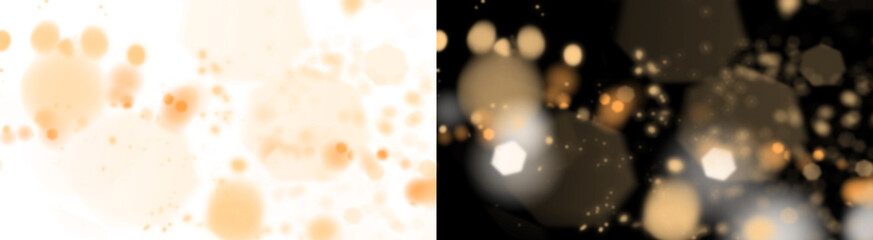 Golden glitter particles overlay PNG bokeh Christmas glowing lights background layer for holiday season designs © AdGraphics