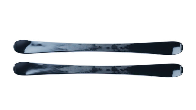 Two shiny metal tire levers isolated on transparent background