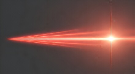 Dynamic red light streaks and lens flare on dark backdrop for creative designs