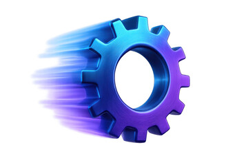 Speeding gear icon representing fast settings, industrial progress, engineering, and efficient technology solutions