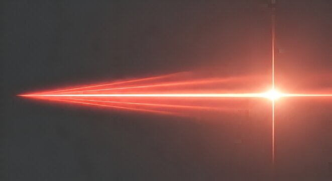 Dynamic red light streaks and lens flare on dark backdrop for creative designs