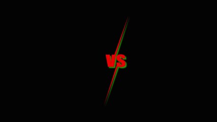 Red Versus Symbol With Green Shadow On Black Background competition challenge - Powered by Adobe