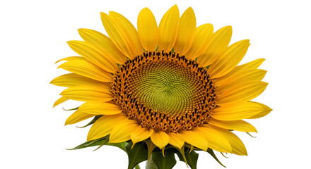 Fototapeta premium Sunflower PNG with Transparent Background. Fresh Sunflower from Sunflower Field