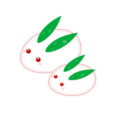 かわいい雪うさぎのイラスト