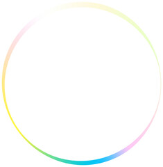 Vibrant rainbow circle frame modern design