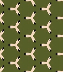 Seamless pattern of flying black bird silhouettes in the sky for a nature background illustration design