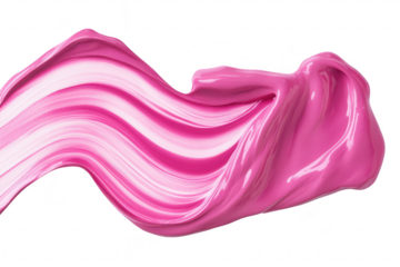 A swirl of pink paint flowing artistically on a white background. a creative texture ideal for design projects or artistic endeavors
