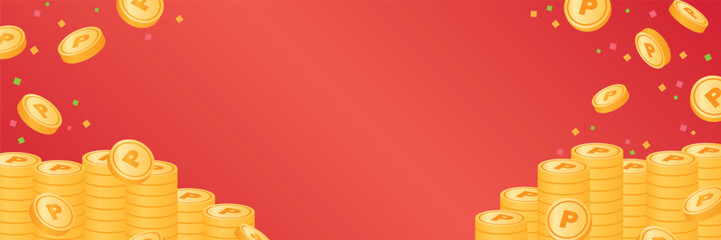 コイン山分けの背景素材