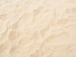 Nature travel background, sand beach close up texture summer desert zen garden coast ocean for vacation, hot tropical scene nature, holiday dune pile dry brown heap