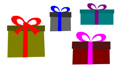 Several gift boxes