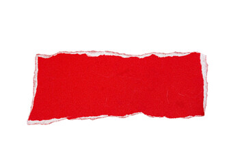 Rectangular Torn Piece of Red Paper
