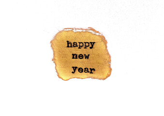 Happy new year message isolated on transparent background