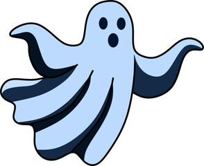 Friendly Halloween Ghost Clipart