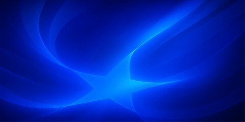 Abstract blue background wallpaper illustration with flowing light waves, motion curve, and dark smooth smoke pattern design