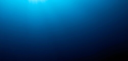 Obraz premium Deep ocean gradient, dark blue to lighter blue hues, sunlit surface subtly visible, depth, graphic