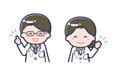 長袖医師／2人組／男女 01