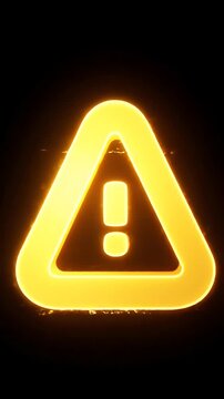Warning Sign Glitch Animation Warning Alert Danger Symbol