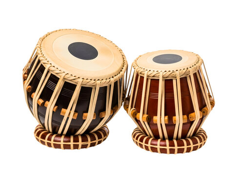 Indian tabla drums isolated on transparent background