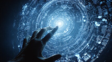 Exploring the dynamics of digital icons and big data interaction. Blockbuster poster. Symbolic interaction: the dynamics of big data and ui design. Cinematic poster. Epic poster.