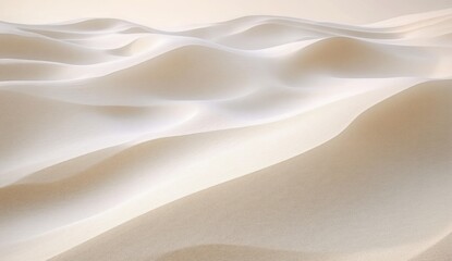 sunlit soft sand dunes with smooth undulating waves and a tranquil minimal desert landscape