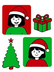 christmas icons set