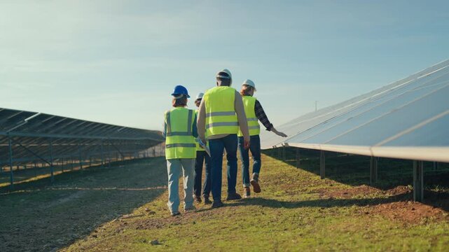 Exploring solar energy innovations at a renewable energy facility in sunny California