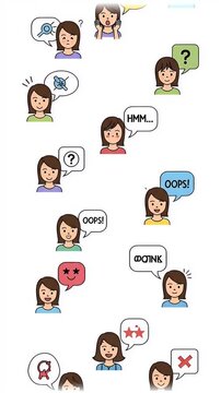 Pixel Art Diverse Women Expressing Emotions with Speech Bubbles