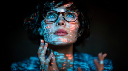 Innovative women shaping modern business with ai. Economic growth. Innovative solutions presented by leading female ai strategist. Market analysis. Data visualization.