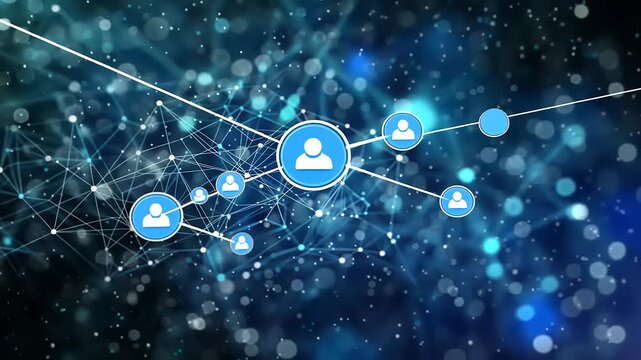 Abstract background displaying a social network connection and networking concept - Powered by Adobe