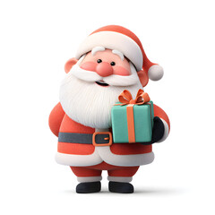 Obraz premium Cute santa claus with gifts