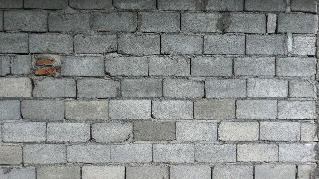 Texture of abstract shingles bricks texture, Geometric pattern background, Details of wall material, Can be used as background for display or montage your products. Side view. - Powered by Adobe