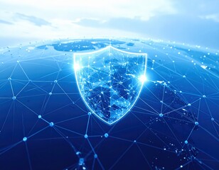 Network Nodes Protected by Digital Shield - Data Privacy