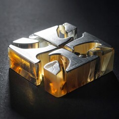 Abstract Puzzle Pieces Interlocking to Solve a Problem