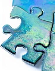 Abstract representation of puzzle pieces forming a solution