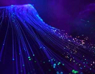 Abstract visualization of interconnected data streams and a neural network within the metaverse.