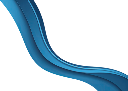 Flowing blue ribbon on black, curved elegantly - Powered by Adobe