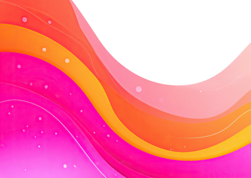 Colorful layers form a wave, with circles and black backdrop - Powered by Adobe