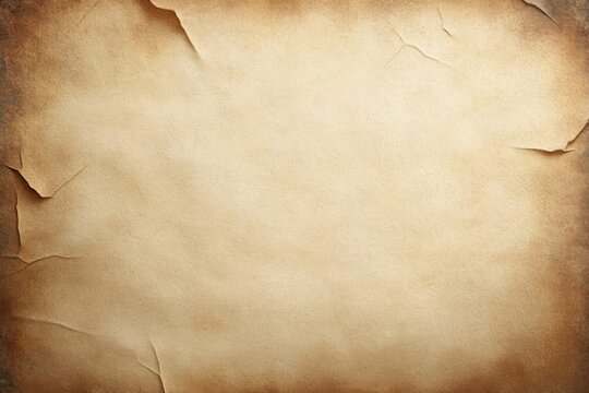 aged crumpled parchment paper with torn curled edges, creases and warm sepia tones evoking nostalgia and vintage atmosphere - Powered by Adobe