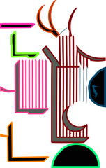 Clean, geometric shapes with neutral or pastel color tones.