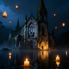 The Floating Candles of the Forsaken Chapel