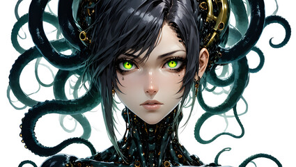 Futuristic Octopus-Inspired Character Art